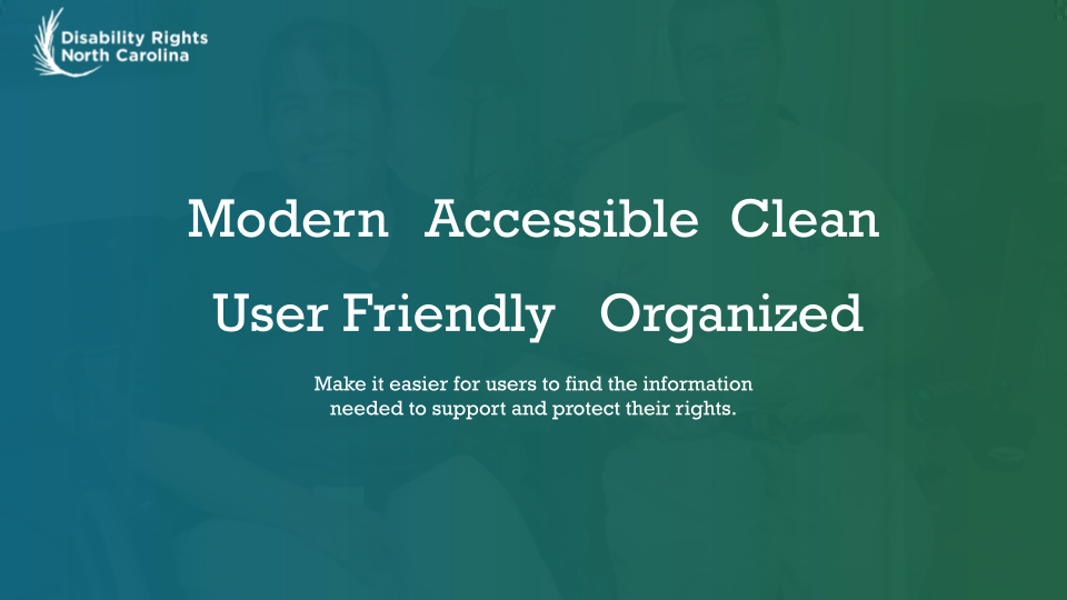 DRNC - Disability Rights North Carolina - DRNC General Website Guide 1 1 - New Minds Group