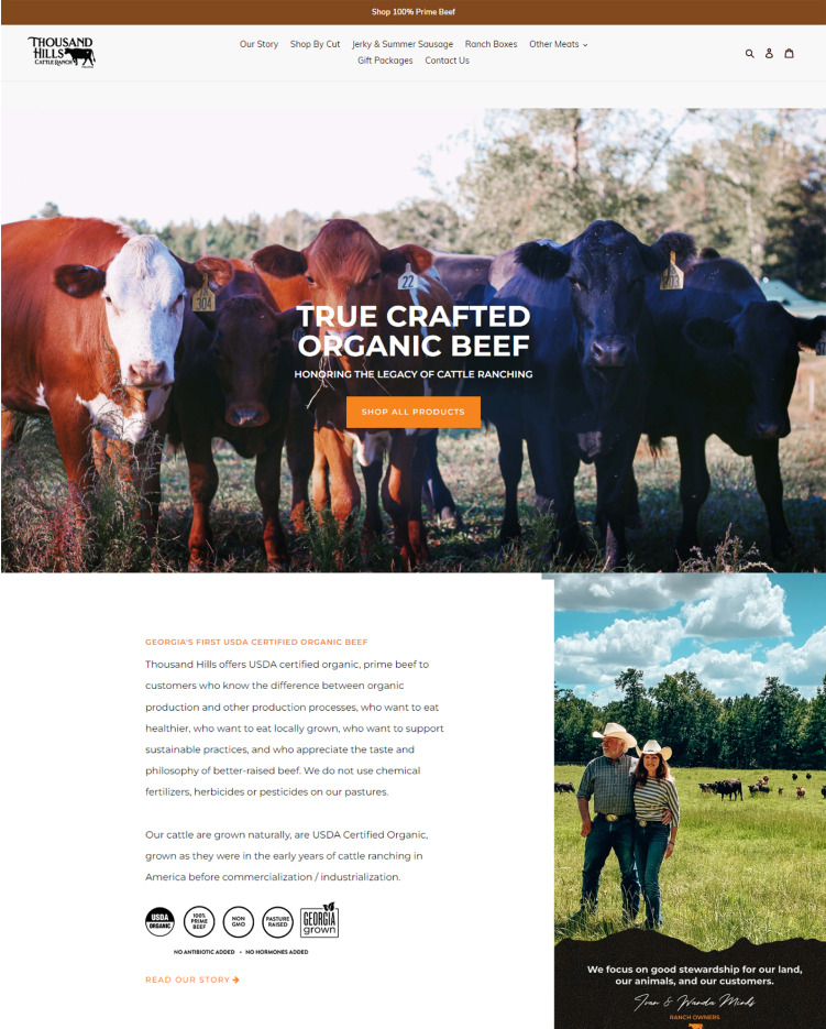 Thousand Hills Cattle Ranch - Main Page o 1 1 - New Minds Group