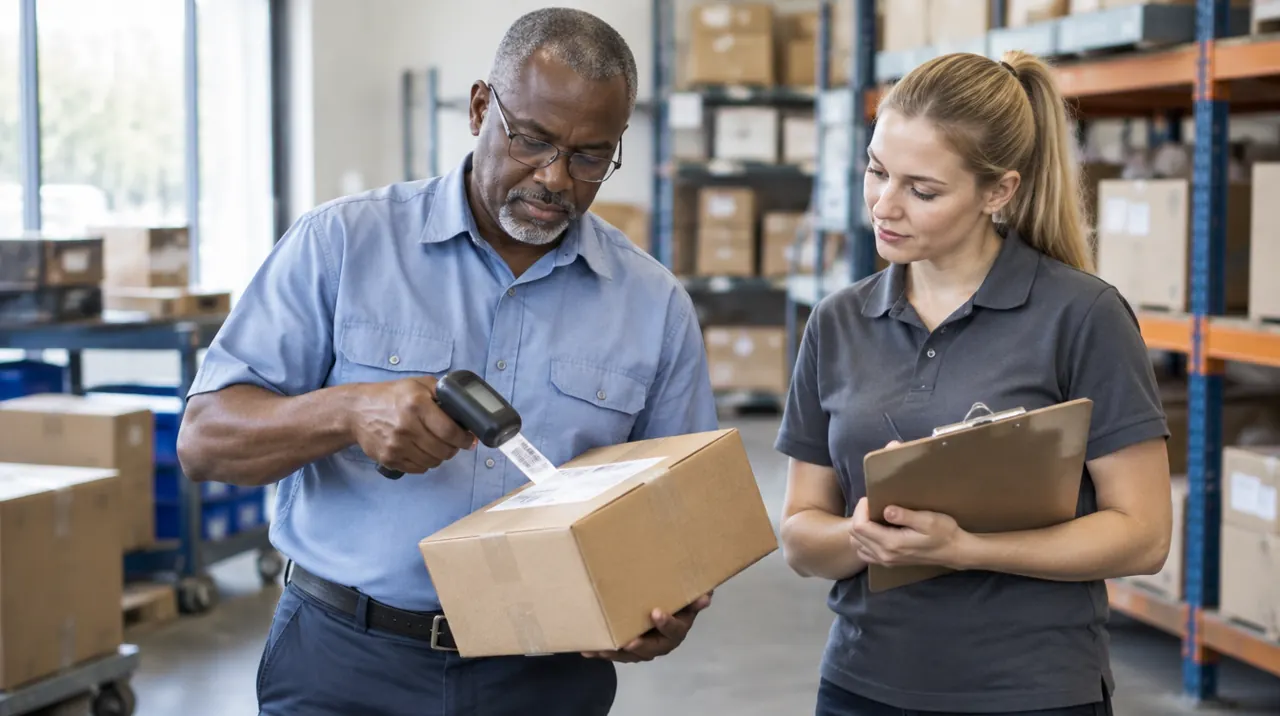 nmg odoo distribution - Odoo Consulting & Implementation Warehouse coordinators checking an order before dispatch.